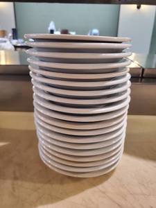 lot 2528 image: 19 Buffalo White Saucer Plates