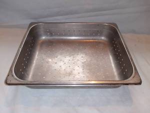 lot 2645 image: Stainless Steel Half Size Drain Drop Pan