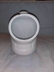 lot 2683 image: Porcelain Glass Salt Container - Has Chip on Top