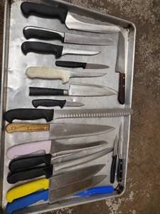 lot 3051 image: Lot of Chef Knives - Various Brands and Styles