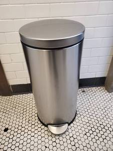 lot 7001 image: Simple Human Stainless Trash Can