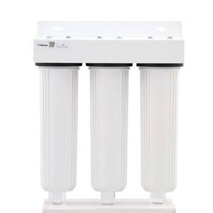 lot 200 image: Home Master HMF3SDGFEC Whole House 3 Stage Water Filtration System with Fine Sediment, Iron & Carbon - White  $500 Retail