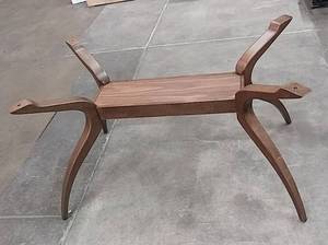 lot 3254 image: Salli Dining Table in Natural Walnut from Christopher Knight Home (Missing Table Top)