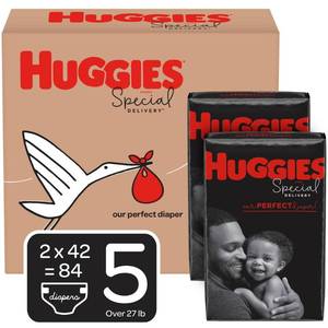 lot 3424 image: Huggies Special Delivery Disposable Diapers Economy Plus Pack - Size 5 (84ct)