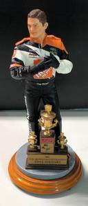 lot 1093 image: 2003 Tony Stewart #20 Limited Edition Statue on Wooden Display with Certificate of Authenticity