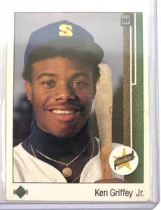 lot 1099 image: Complete 1989 Upper Deck Set - 800 Baseball Cards - Mint #1 Ken Griffey Jr Rookie Card