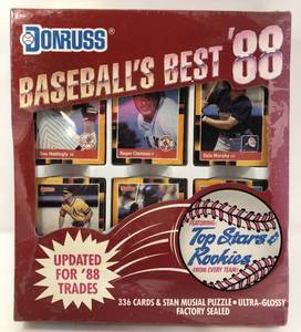 lot 1129 image: Complete Factory Sealed 1988 Donruss Baseballs Best Set - 336 Baseball Cards