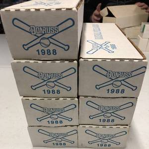 lot 1193 image: Seven Complete 1988 Donruss Factory Sealed Baseball Card Sets