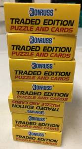 lot 1187 image: Lot of Six Factory Sealed 1989 Donruss Traded Edition with Six Sealed 56 Card Sets