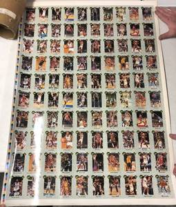 lot 1181 image: Several 1991 Classic Best Uncut Basketball Card Sheets - Half a Dozen with Duplicates