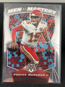 lot 1051 image: 2020 Panini Mosaic Patrick Mahomes Men of Mystery Kansas City Chiefs Football Card