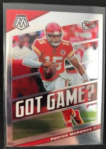 lot 1055 image: 2020 Panini Mosaic Patrick Mahomes Got Game Kansas City Chiefs Football Card