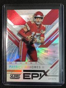 lot 1037 image: 2019 Panini Score Patrick Mahomes Epix Insert Kansas City Chiefs Football Card