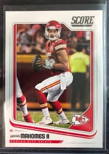 lot 1044 image: Two 2018 Score Patrick Mahomes Football Cards - 2018 2nd Year & 2018 Signal Callers Insert