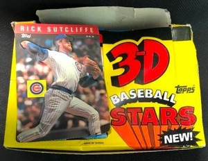 lot 1200 image: Box of 3-D Baseball Cards
