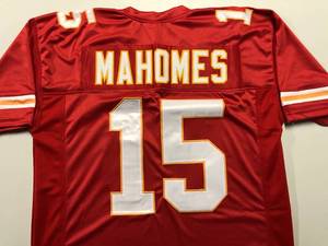 lot 1009 image: Patrick Mahomes Custom Kansas City #15 Jersey Size XL