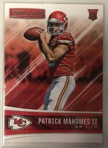 lot 999 image: 2017 Panini Rookies & Stars Patrick Mahomes II #201 True Rookie Card - Kansas City Chiefs
