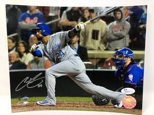 lot 1017 image: Signed Cristian Colon Kansas City Royals 8x10 Photograph with James Spence Certification