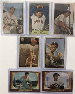lot 1028 image: Lot of 7 Original Bowman Baseball Cards in PoorFair Condition