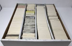 lot 1147 image: Large 3,200 Count Four Row Box of Sports Trading Cards