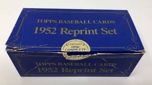 lot 1148 image: Mint 1952 Topps Reprint Complete Set with Mickey Mantle, Willie Mays, and More