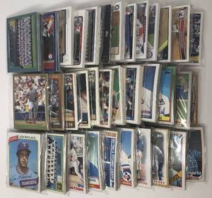 lot 1165 image: Over 30 Complete Team Sets of Texas Rangers - Complete Topps Run of sets from 1980-2014