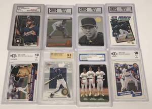 lot 1176 image: Lot of Eight Professionally Graded Baseball Cards