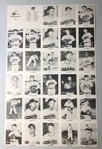 lot 1179 image: 1955 Rodeo Meat Commemorative Reprint Complete Trading Card Set in Uncut Sheet