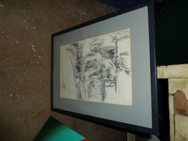 lot 416 image: UNUSUAL FRAMED SKETCH