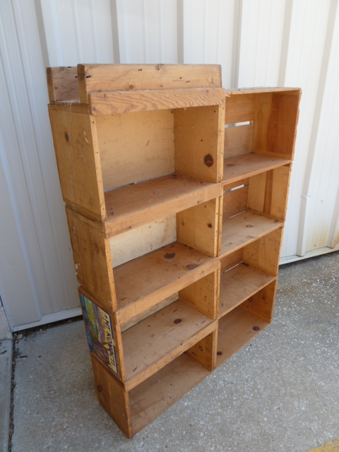 lot 407 image: BOOKCASE made of FRUIT BOXES