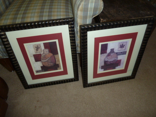 lot 504 image: PAIR OF MATCHING WALL ART