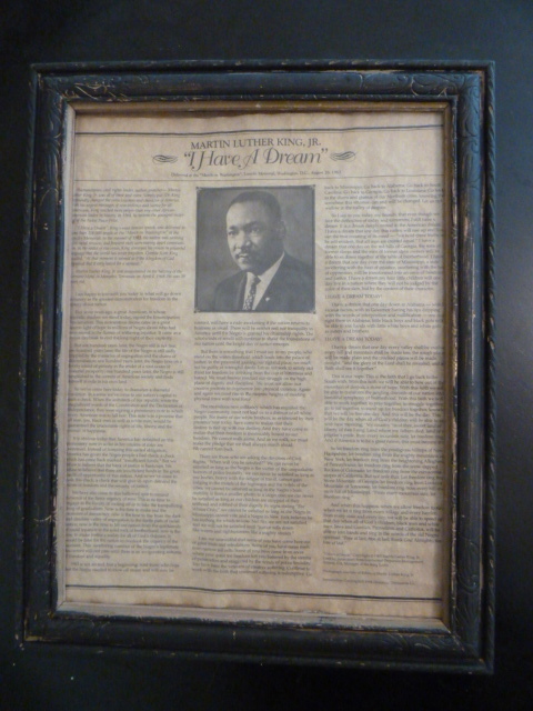 lot 611 image: MLK - I HAVE A DREAM framed speech