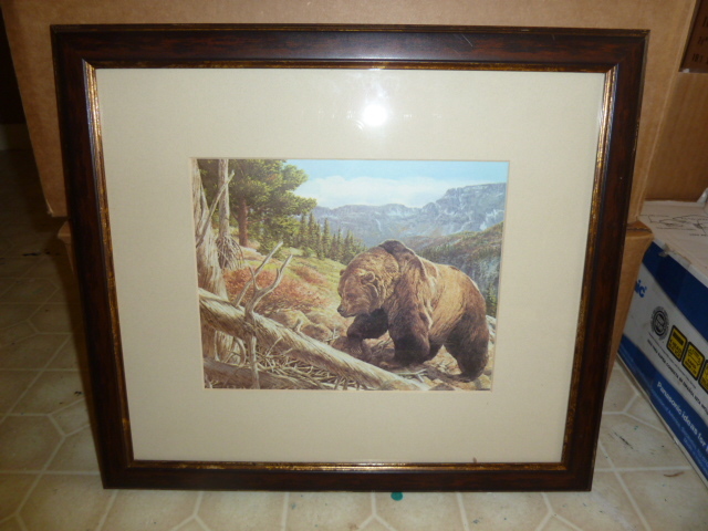 lot 660 image: FRAMED BEAR ART