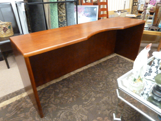lot 705 image: BRAND NEW OFFICE DESK - 742...This is what it looks like assembled...you are bidding on an unassembled one that comes in the box.