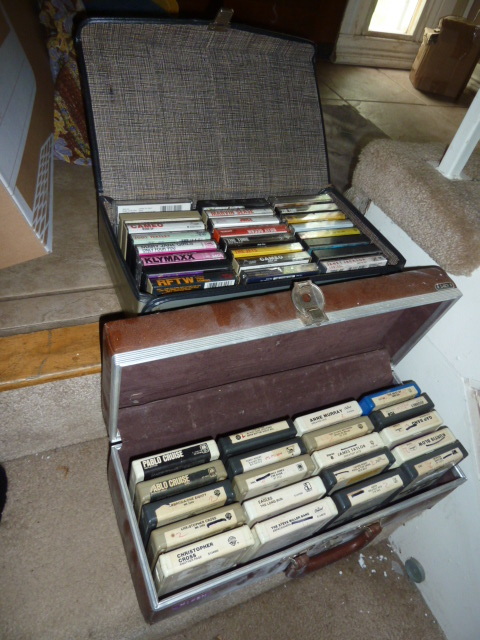 lot 766 image: LOT OF 8-TRACKS & TAPES in carrying cases