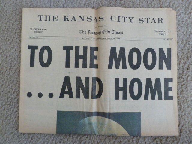 lot 259 image: 1969 APOLLO 11 Newspaper  TO THE MOON AND HOME