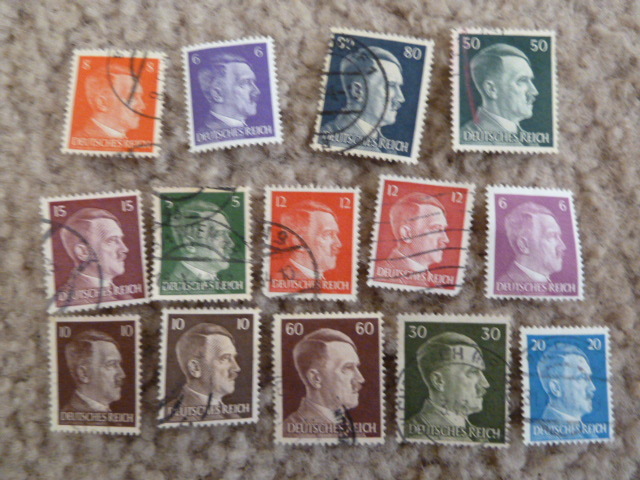 lot 246 image: LOT OF HITLER POSTAGE STAMPS