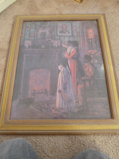lot 102 image: TRUE BLUE - Framed Black Americana Print