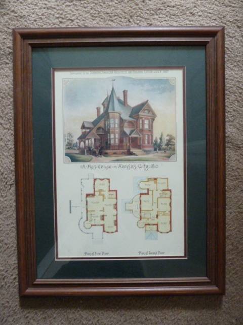 lot 223 image: A RESIDENCE IN KANSAS CITY FRAMED ART