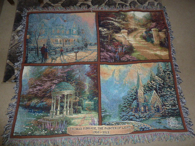lot 208 image: THOMAS KINKADE - THE PAINTER OF LIGHT    THROW BLANKET