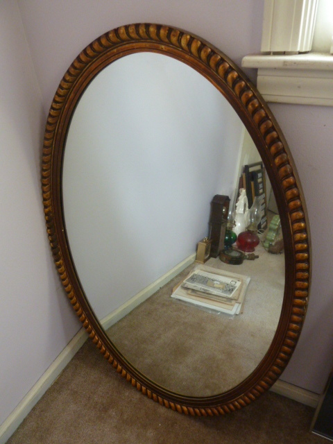 lot 205 image: OVAL MIRROR - 36 Tall