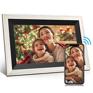 lot 19469 image: Digital Picture Frame Jeemak 10.1 Inch WiFi Photo Frame with HD IPS Touch Screen Auto-Rotate Adjustable Brightness Share Photos and Videos via App at any time and Anywhere