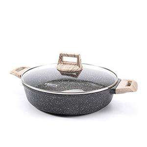 lot 52706 image: Carote 11 Inch4 Quart Covered Braiser Granite Stone Non-Stick Coating From Switzerland