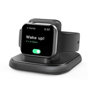 lot 52715 image: Conido Charging Stand for Apple Watch, Watch Charger Stand with Charging Cable, Magnetic Wireless Charging Station Compatible with Apple Watch SE Series 65432144mm42mm40mm38mm- Black