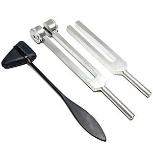 lot 52721 image: SurgicalOnline Tactical Black Set of 3 pcs Aluminum Sensory Tuning Forks C 128 512  Taylor Percussion Hammer Mallet