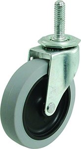 lot 52722 image: Shepherd Hardware 3265 3-Inch Threaded Stem TPR Caster, 110-lb Load Capacity