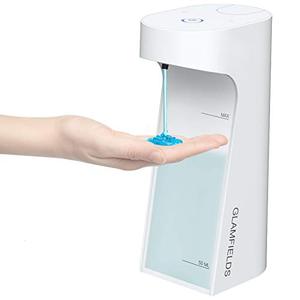 lot 52732 image: GLAMFIELDS Upgraded 3.0 Touchless Soap Dispenser wInfrared Motion Sensor, 13.5oz400ml Automatic Soap Dispenser wAdjustable Soap Dispensing Volume Control White