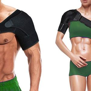 lot 52800 image: Shoulder Brace Sleeve Shoulder Cuff with Pressure Pad Adjustable Breathable Neoprene Shoulder Support Brace for Rotator Cuff AC Joint Dislocated Shoulder or Sprains for Right & Left Shoulder