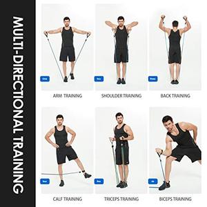 lot 52852 image: Resistance Bands Set,Workout Bands for Men & Women,Stackable Up to 150 lbs,Home Gym Equipment Dumbbell Set Partner, Perfect for Resistance Training, Physical Therapy, Home Workouts (150lbs)