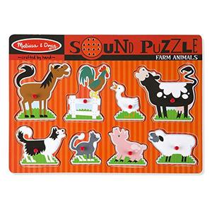 lot 52856 image: Melissa & Doug Farm Animals Sound Puzzle